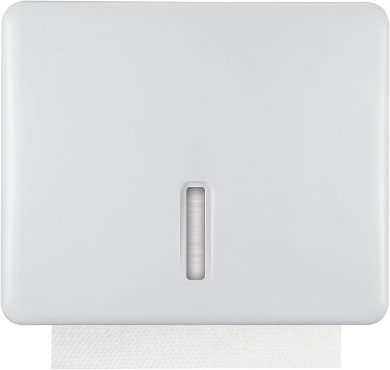 stardrix Multifold Paper Towel Dispenser Wall Mount (White) – Large Capacity C-Fold, Trifold, and Folded Commercial Hand Towels Holder for Bathroom & Restroom – Adhesive or Screw Mounted - Image 1